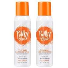 Punky Colour Temporary Hair Color Spray Tiger Orange 3.5oz 2 Pack 