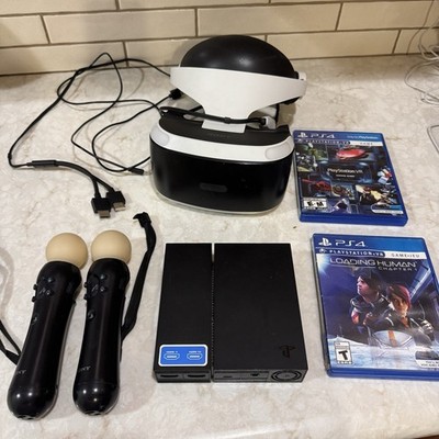 Sony PlayStation 4 PS4 VR Headset Motion Controller Bundle - AS-IS For Parts