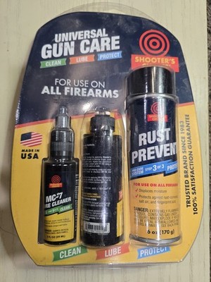 Shooter's Choice Universal Gun Care Kit 3pc MC-7 Cleaner, Oil, Rust Preventer