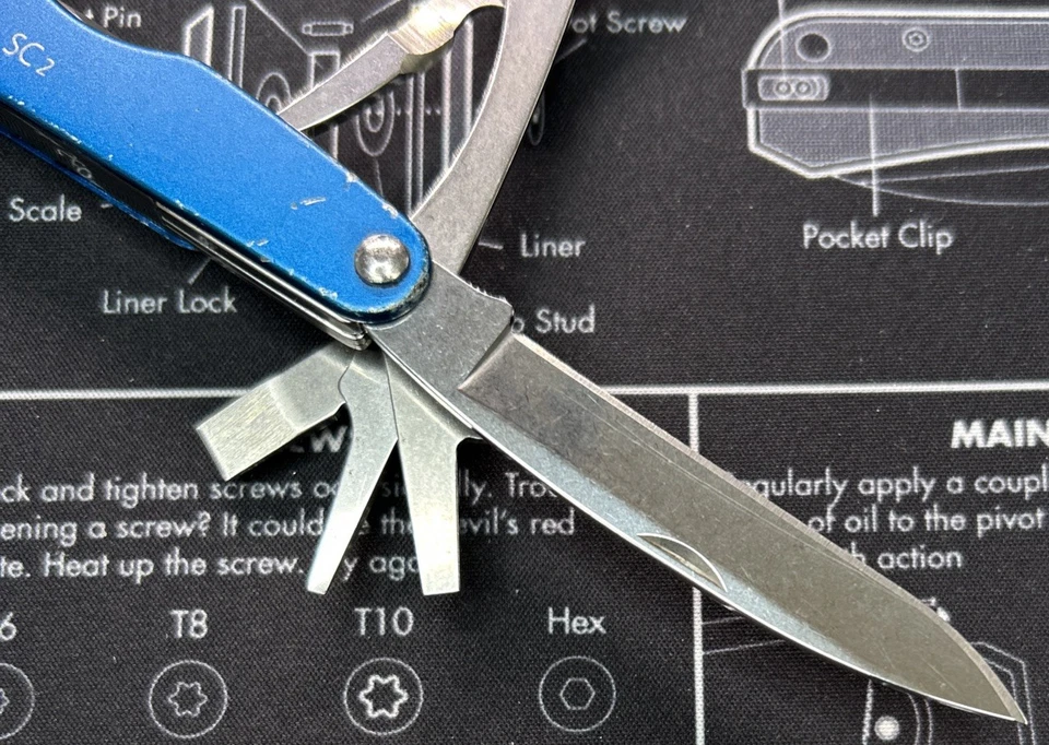 Multiherramienta Leatherman Juice SC2 Azul Muy Buen Estado USADA ¡Limpio Envío Rápido! Foto 4 de 4