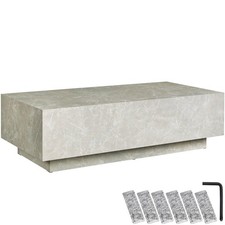 Couchtisch Lasley mit Standfuß, Belastbarkeit 45 kg Travertin Optik B-Ware