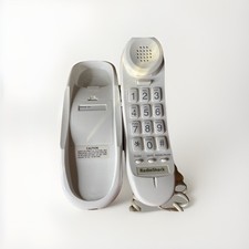 VTG RADIO SHACK TRIM STYLE PHONE CORDS Soft WHITE LARGE BUTTONS Digital Display