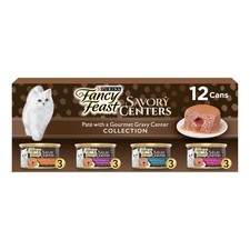Purina Fancy Feast Savory 3 Ounce Pack of 12 , Savor Centers Variety Pack