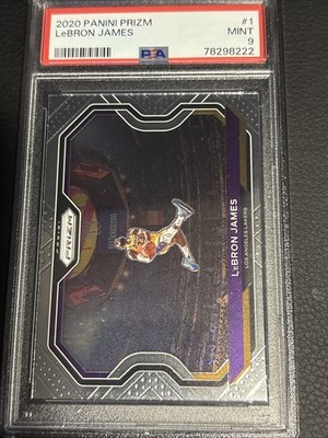 2020-21 Panini Prizm #1 Lakers Kobe Tribute Dunk PSA 9- LEBRON
