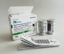 Lot of 4 True Metrix Glucose Test Strip Vials, 100 Total,, New, Sealed, Read des