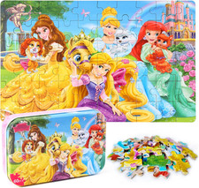 Princess Puzzles for Kids Ages 4-8, 60 Pieces for Kids Ages 3-5 Princess Puzzle
