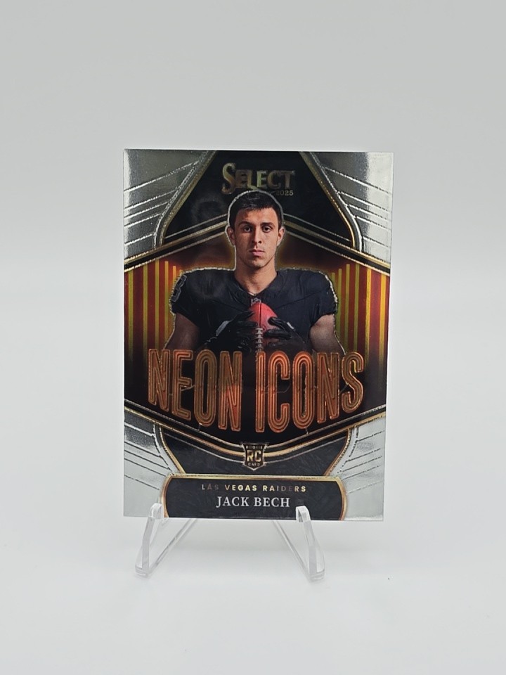 2025 Panini Select - Neon Icons Jack Bech #13 Silver Prizm (RC)