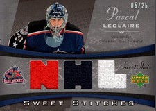 2006-07 Sweet Shot Sweet Stitches Triples #SSPL Pascal LeClaire Jersey /25 HKY