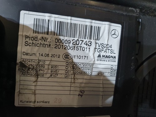 227* Mercedes W204 T.Modell Türverkleidung Türpappe Vorne Links A2045401710 - Bild 6 von 7