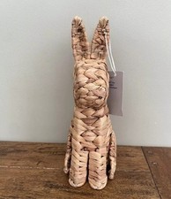 Next Natural Rattan Rabbit Ornament Bunny Sculpture Home Decor Gift woven Figure