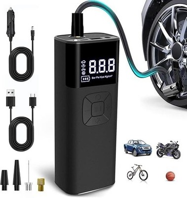 CJYGEGE 12V DC air compressor delivers up to 150 PSI, offering a por