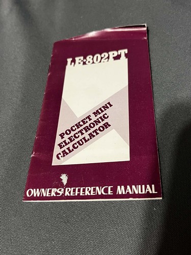 Vintage Kovac Pocket Mini Calculator LE-802PT Manual Only
