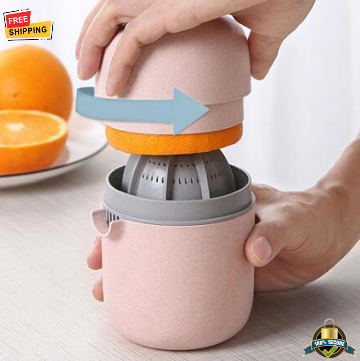 Manual Citrus Juicer Set &ndash; Mini PP Fruit Press with Non-Slip Reamer Lid