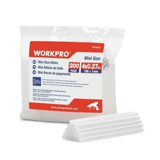 WORKPRO 200 Hot Glue Sticks 100 x 7 mm, Universal Transparent 7x100mm,200PC 0.11 per stick