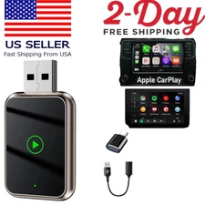 2 in 1 Android Auto Wireless Adapter Wireless CarPlay Adapter Plug Play Radio-US