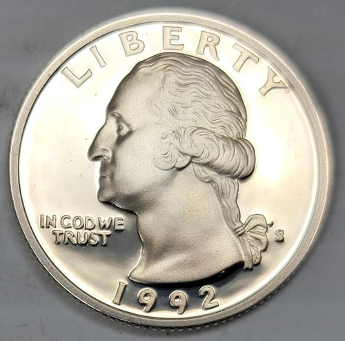1992-S Proof Washington Quarter in Beautiful condition- 90% Silver