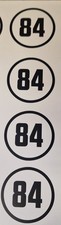 Race Vinyl RC 1/12 - 1/10 Nitro Electric Nummer 84 x 4 Aufkleber 6cm SCHWARZ