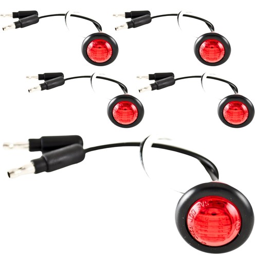 All Star Truck Parts 3/4" inch Amber/Red/White 3 LED Side Marker Clearance Light - Picture 6 of 114