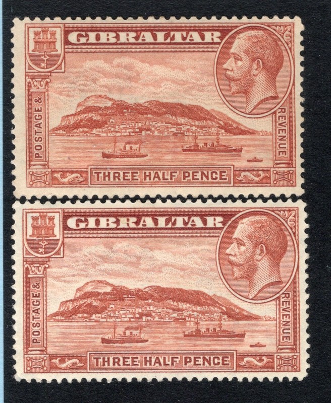 Gibraltar - SG# 111 & 111a MH           /           Lot 0626125