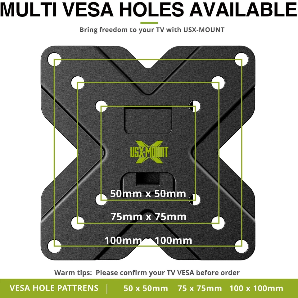 Small TV Wall Mount Monitor Bracket | RV TV Mount | with Swivel and Tilt VESA... - Image 2 of 4