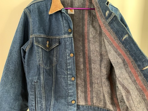 Giacca coperta foderata vintage Carhartt 8BWJPT 46T 1989 100 anni denim - Foto 11 di 11