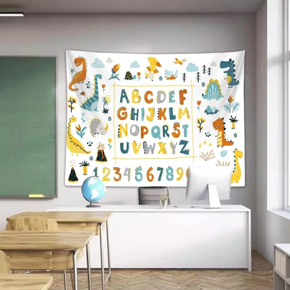 Tapiz póster alfabeto para niños niños niños niñas dormitorio, aprendizaje ABC para niños pequeños... Foto 2 de 4