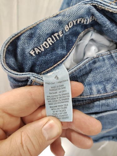 Women's American Eagle Favorite Boyfriend Cutoff Short Shorts Daisy Dukes Size 4 - Picture 5 of 9