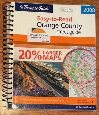 The Thomas Guide 2008 Orange County Street Guide. Excellent Condition ...