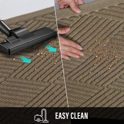 Sturdy Front Door Mat, Absorbent Muddy Dirt Resist Welcome Door Mats Outdoor ... - Picture 6 of 7
