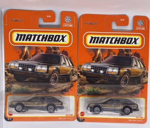 Matchbox 2024 Mainline 1980 AMC Eagle BBHVL27 Lot Of 2 22/100 Woodgrain Panels - Picture 2 of 8