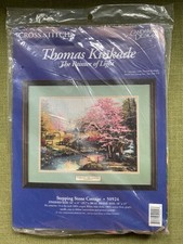 Thomas Kinkade (painter of light) cross stitch kit stepping stone cottage 50924