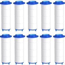 10Pcs Ion Shower Drops Head Filter, 2.36 0.95 inches Showerhead Filter, PP Co