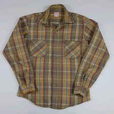 Vintage 60s Big Mac Multicolor Cotton Flannel Plaid Pattern Shirt USA Made Rare