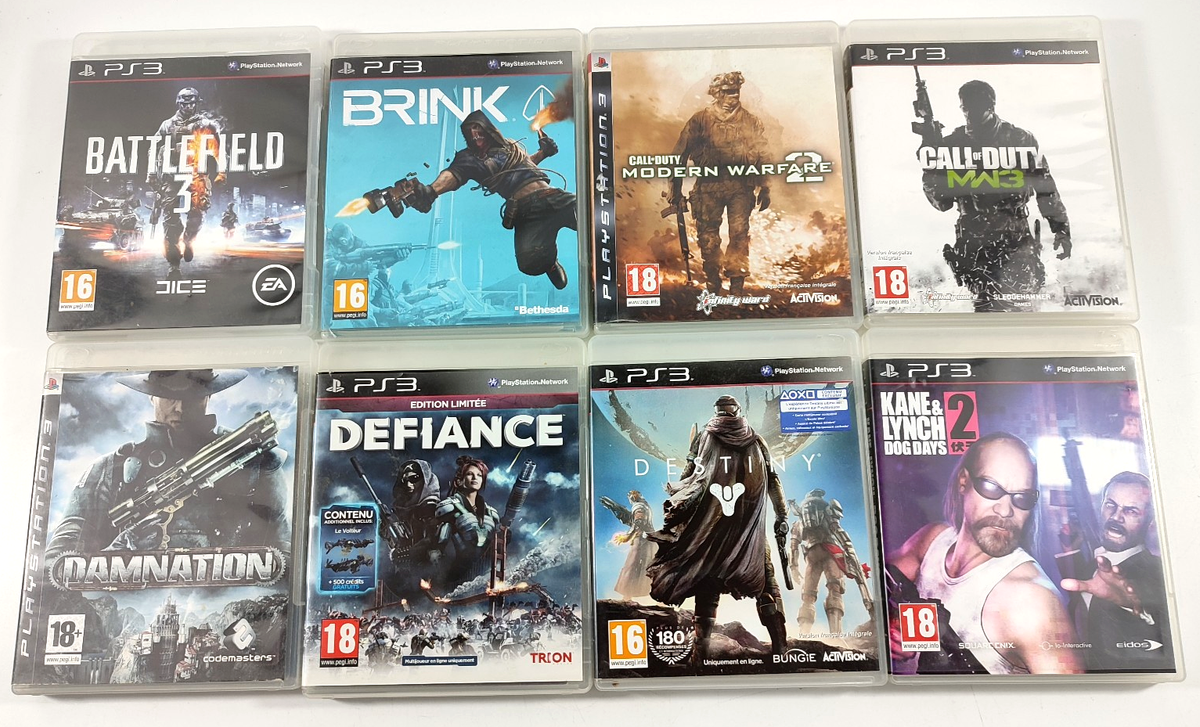 Lot Of 8 Games Shooting PLAYSTATION 3 PS3 French Version Of Kane