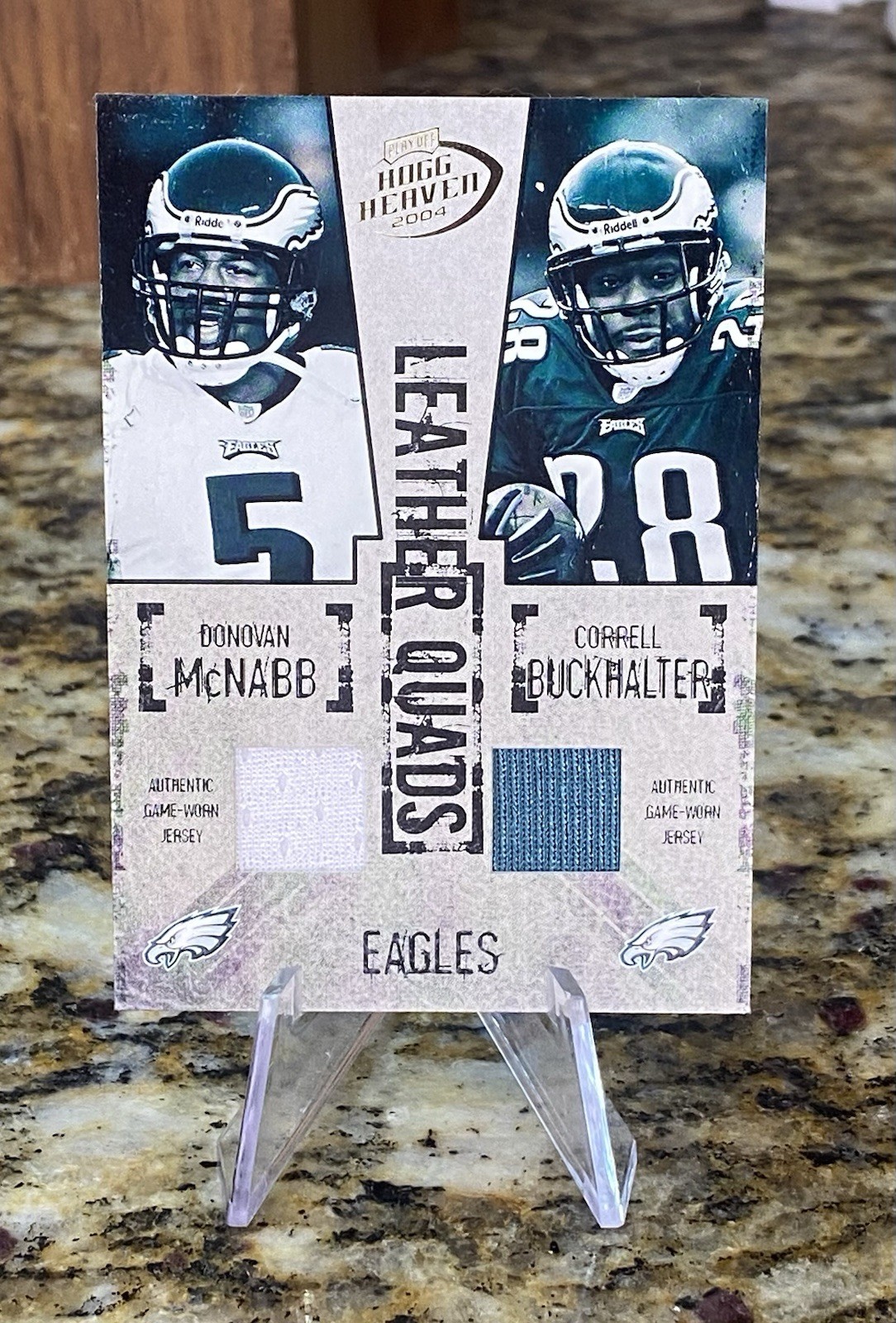 2004 Playoff Donovan McNabb, Buckhalter, Mitchell, Pinkston Dual Patch /50