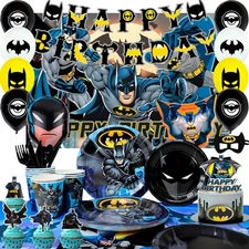 Batman Birthday Party Supplies Superhero Party Decorations Balloons Plates Cups