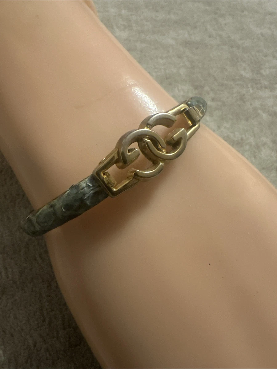 OLD GUCCI Leather Gold Bracelet グッチ ブレス Gucci Leather Fashion Bracelets for sale - eBay