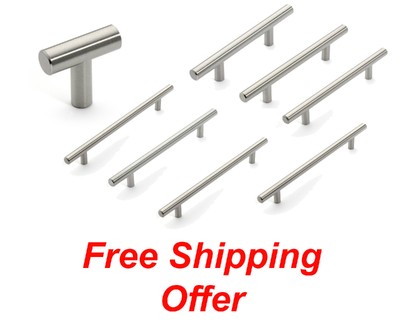 Brushed Satin Nickel European Bar Cabinet Pulls Match