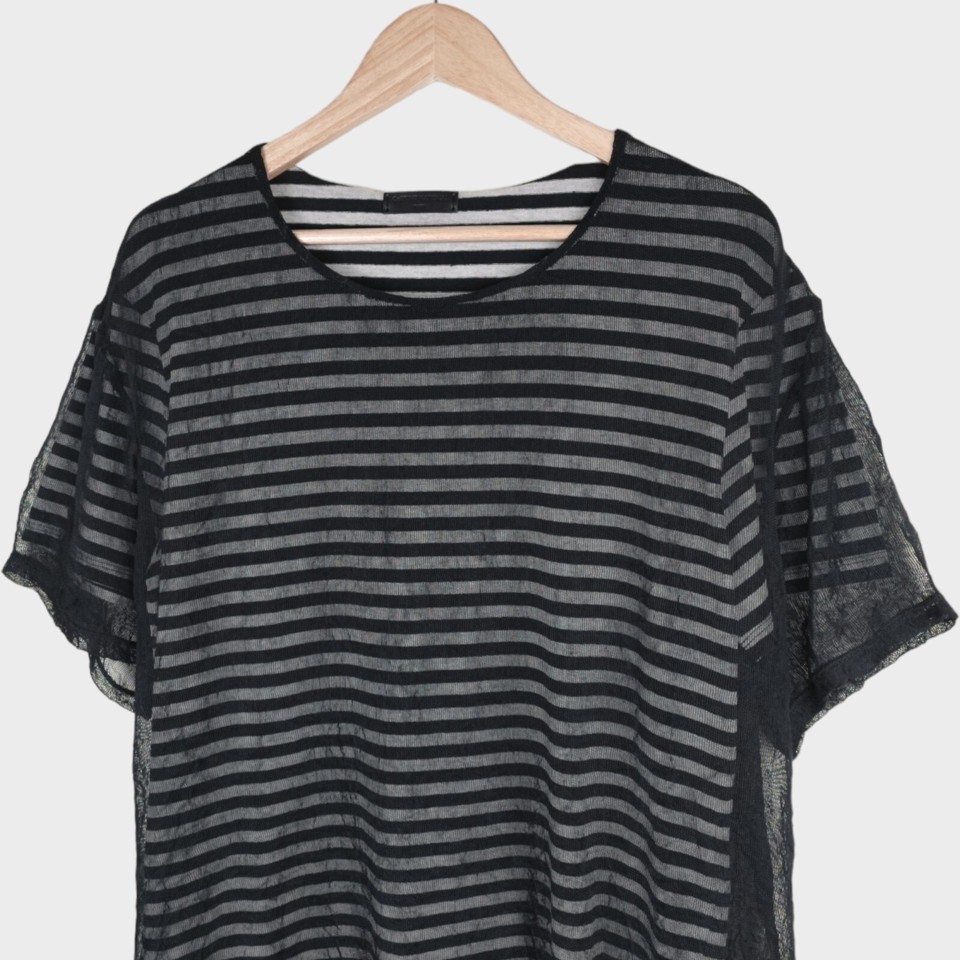 COSTUME NATIONAL Men's Striped Mesh TShirt XL New Without Tags eBay