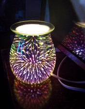 Electric Wax Melt Burner Oil Fragrance Warmer NightLight Lamp 3D Firework Deisgn