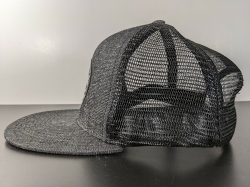 Sturgis Motorcycle Rally Offical Script Logo Gray On Black Mesh Snapback Hat - Picture 3 of 9