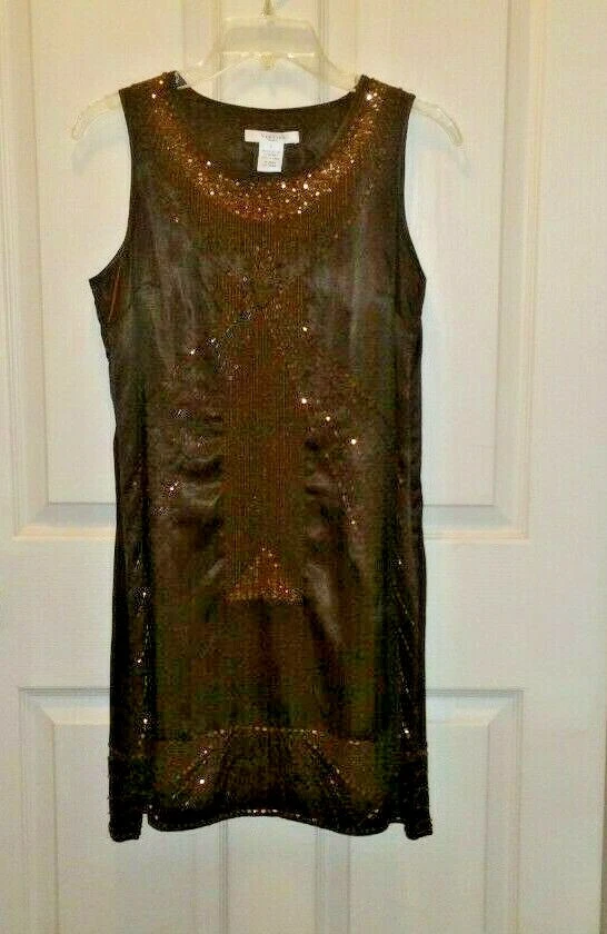 Vertigo Paris Sleeveless Dress Cocoa Copper Sequin - Small NWT - Image 3 of 4