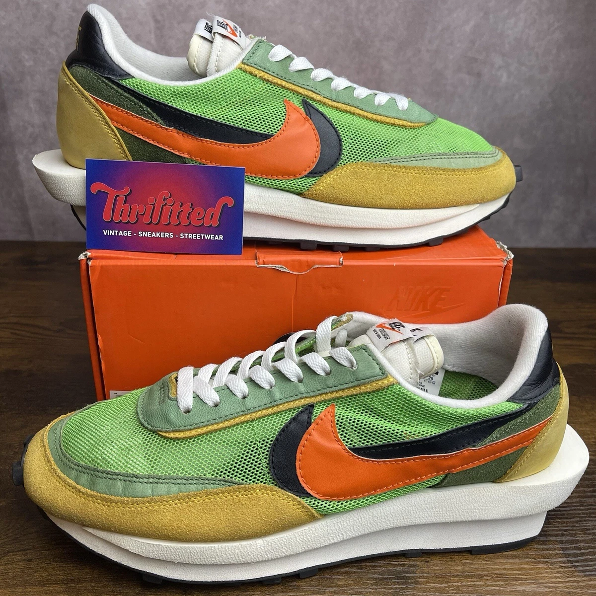 Nike sacai x LDWaffle Green Gusto for Sale | Authenticity