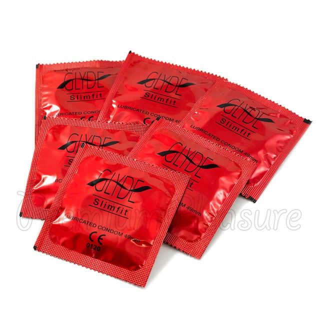 Glyde Slim Fit condoms Vegan Lubricated 49mm width Natural Snug fit