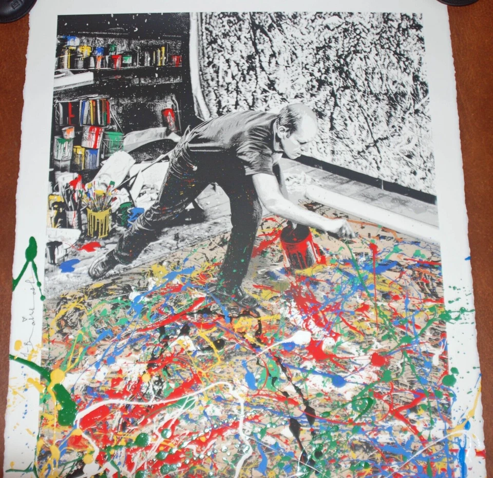 Mr. Brainwash Print FREEDOM ART Serigrafia S/# 75 wCOA MBW Jackson Pollock Pôster - Imagem 2 de 4