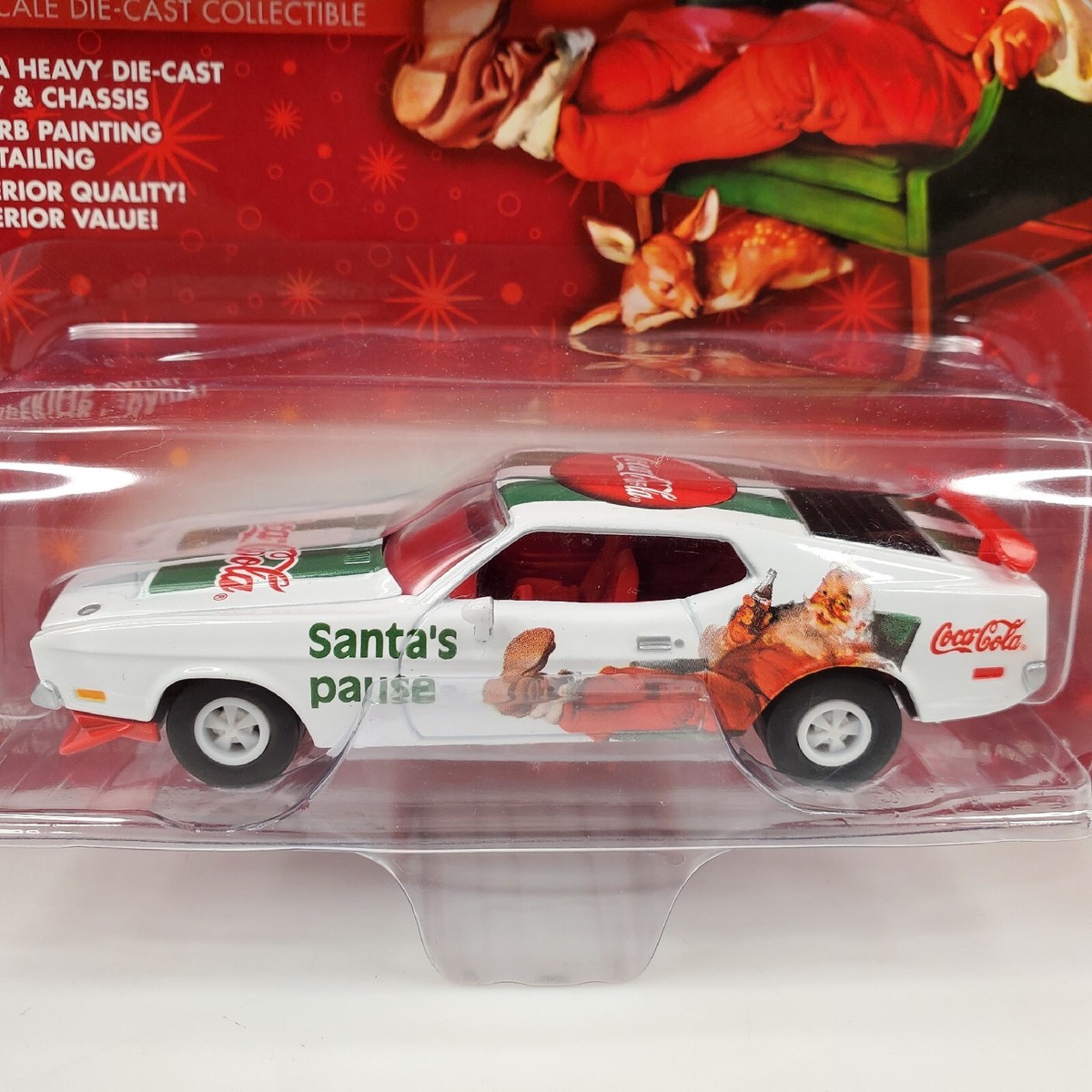 Rare Johnny Lightning Coca-Cola 1971 Ford Mustang White Lightning
