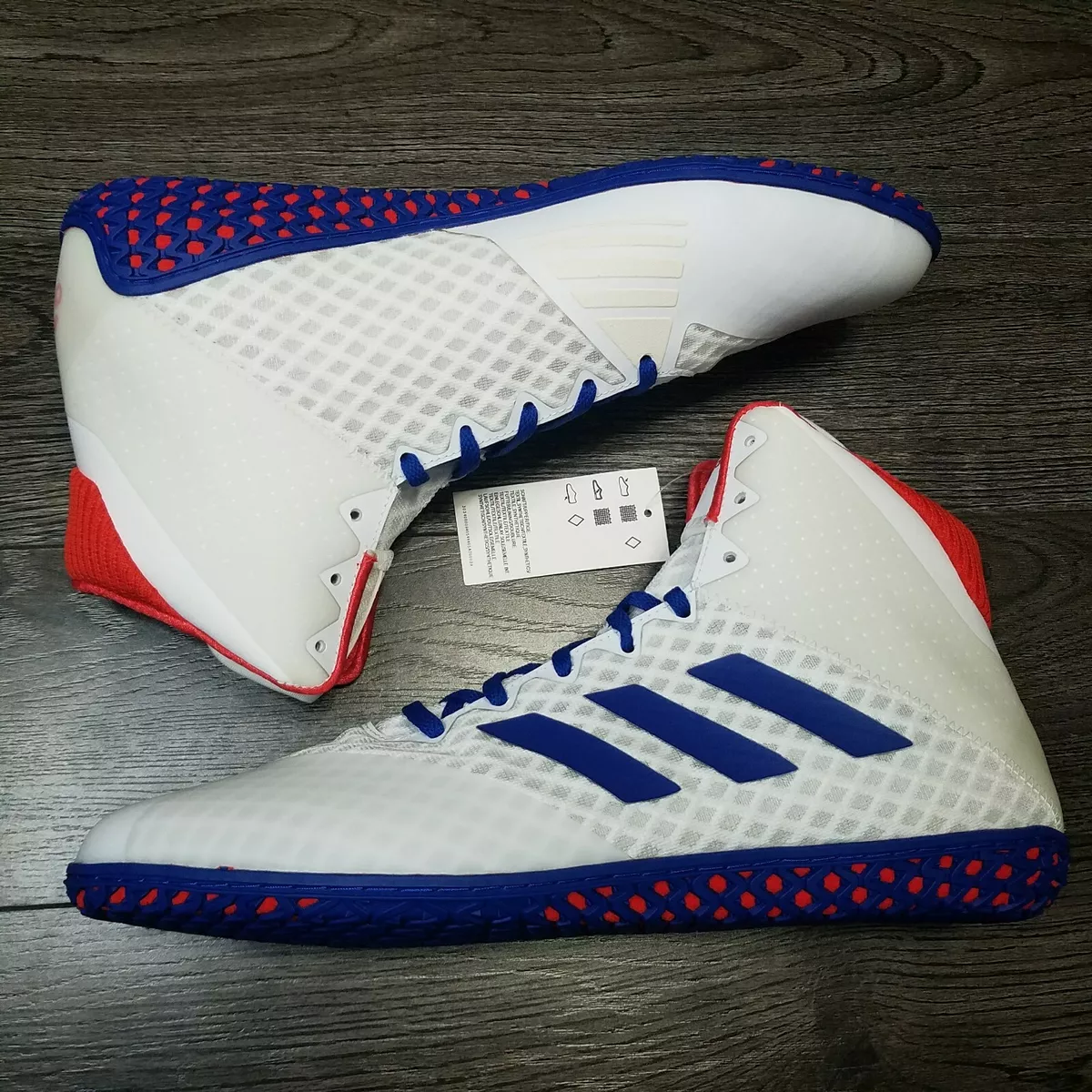 ADIDAS Mat Wizard 4 Wrestling Shoes Boots Mens 12 Red White Blue USA BC0533  