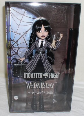 MonsterHigh Wednesday Adams Nevermore Academy Uniform Collectible Doll Thing NIB