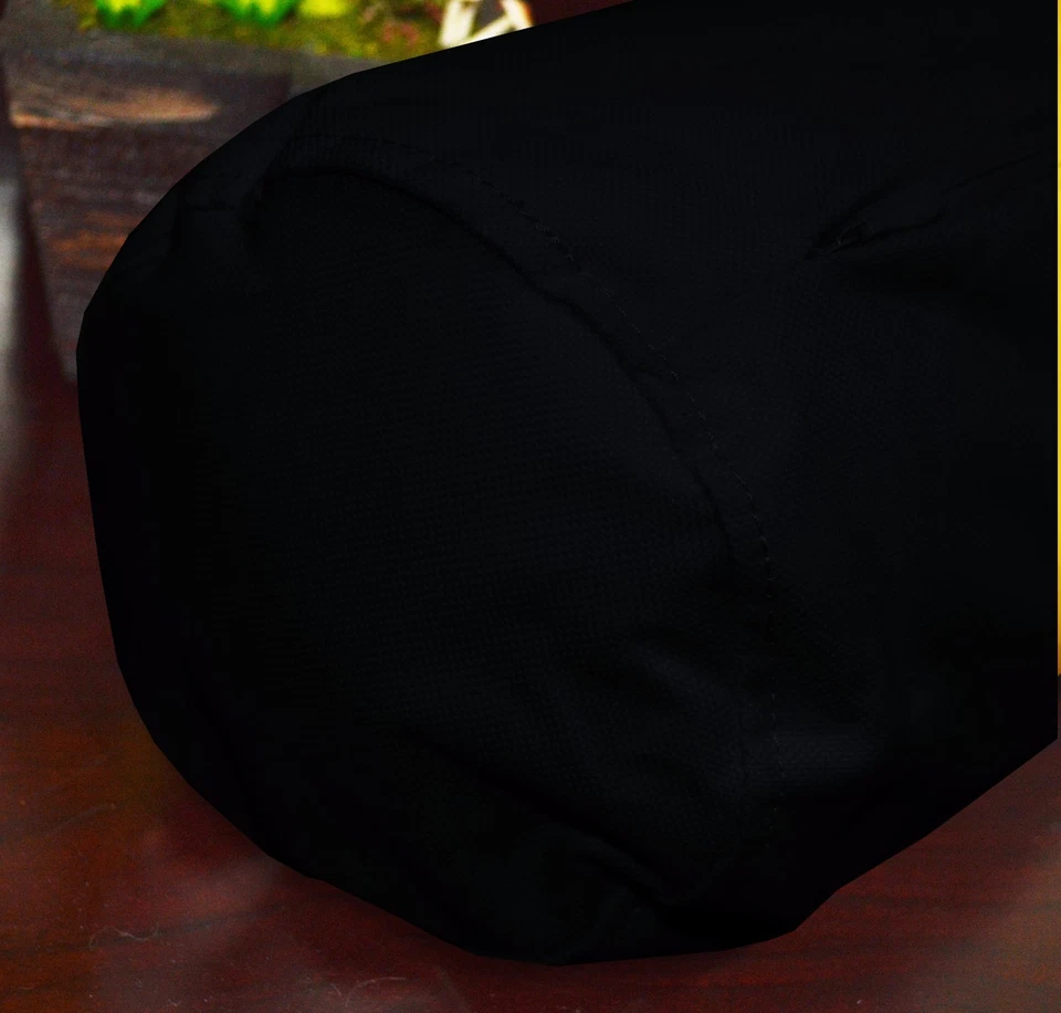PL11g Negro Impermeable Exterior*CUBIERTA DE REFUERZO* Tubo Largo Yoga Cuello Roll FUNDA Foto 3 de 4