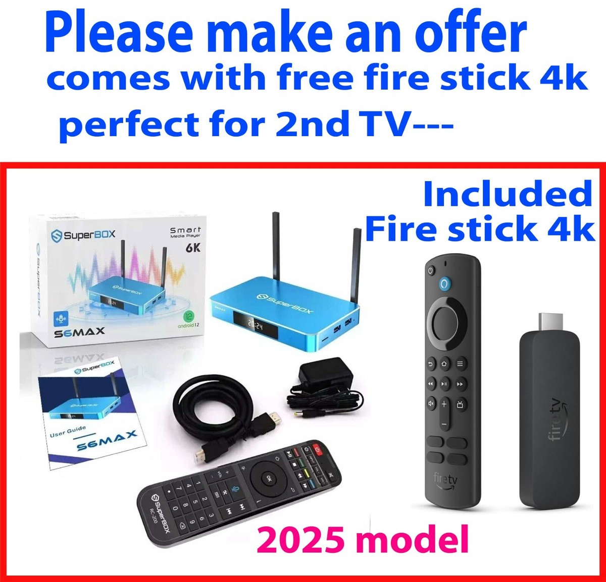 2025 SuperBox S6 S6Max MediaPlayer SmartBox WITH free Amazon 4K